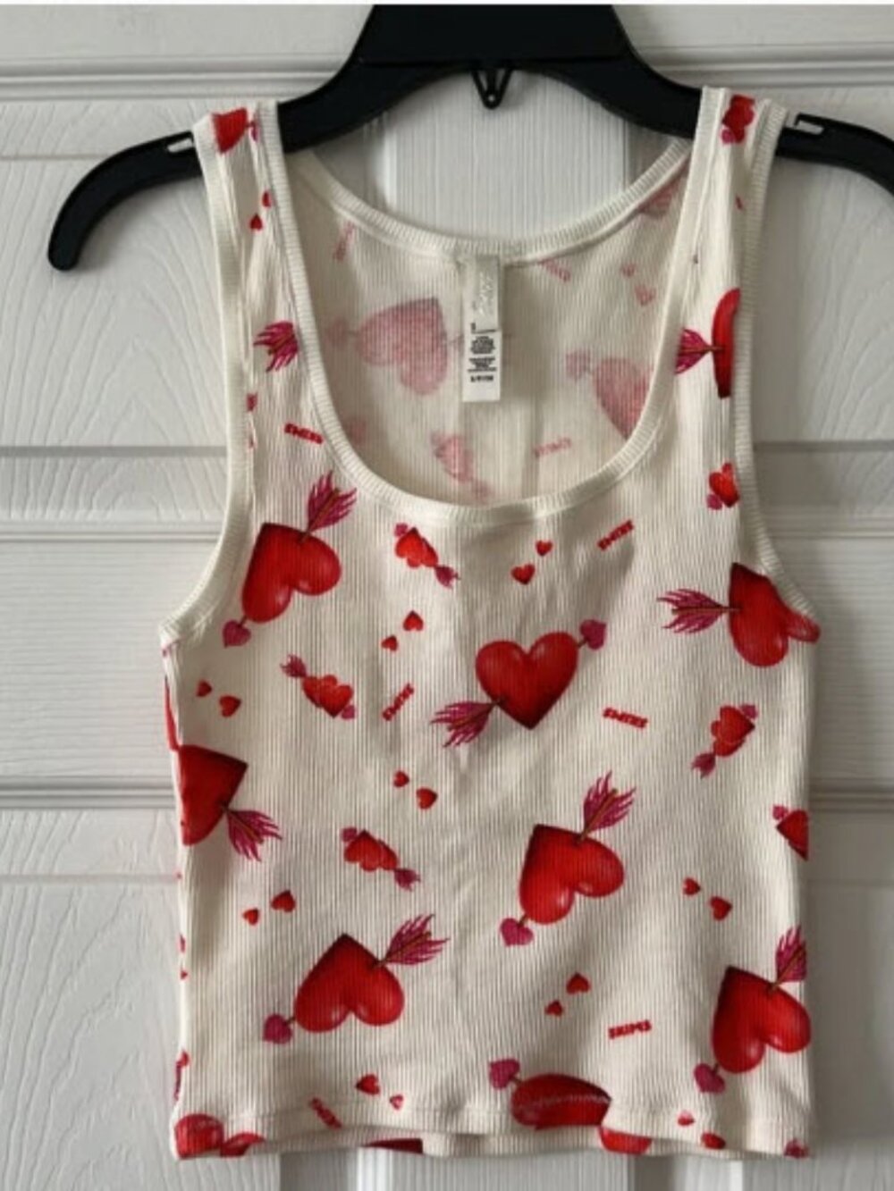 SKIMS Limited Edition Valentine's Heart Print Day Cotton Ribbed Tank
